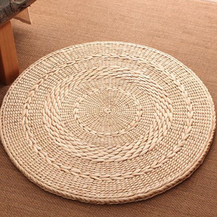 아둥놀이터 원형 라탄 꽈배기 방석