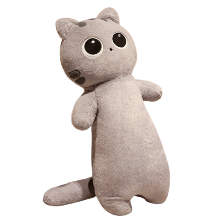 초롱초롱 고양이 바디필로우 롱고양이 쿠션, 그레이 초롱초롱 고양이 바디필로우 롱고양이 쿠션, 그레이