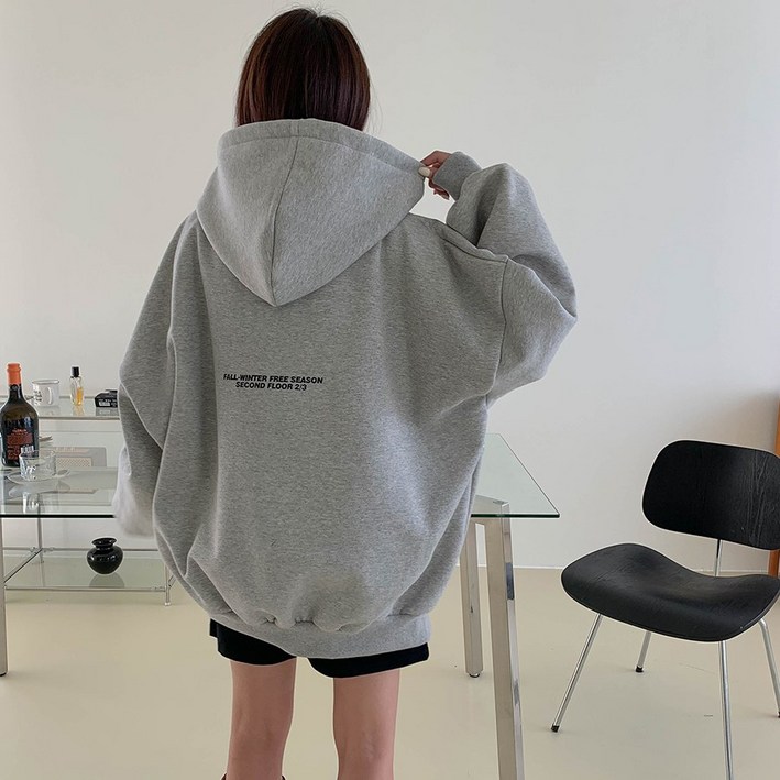 5XL 당일출고 원단선택 빅사이즈 인터네셔널 레터링 오버핏 롱 후드티 5COLOR 솔피