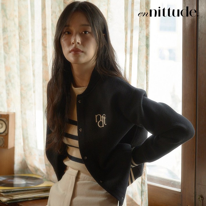 엔니튜드 울 블렌디드 보머재킷 2종 택1