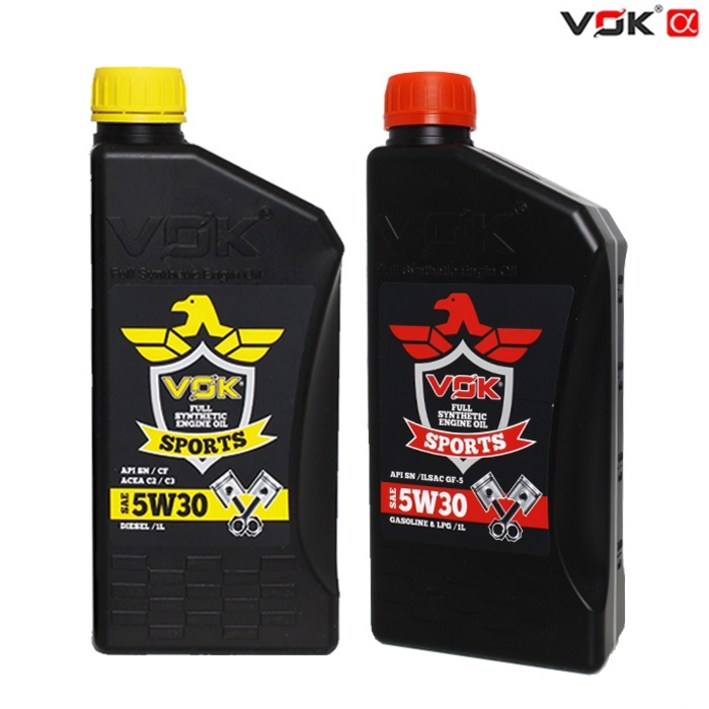 보크알파 스포츠 5W30 가솔린 LPG 하이브리드 디젤 (1L) 프리미엄 합성 엔진오일, 1개, 1L
