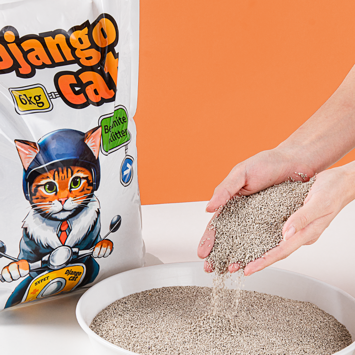 [당일배송천연원료] 고양이 모래 벤토나이트 대용량 가는입자, 2개, 6kg, 무향