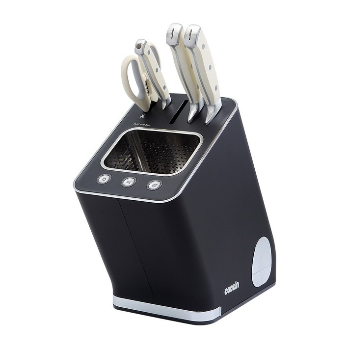 쿠진본사 나이프케어 시즌2 살균건조기 칼갈이  칼세트, 매트블랙에지리칼세트, 나이프케어 시즌2 매트블랙칼세트