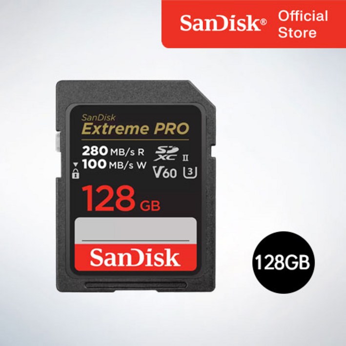 샌디스크 Extreme Pro 익스트림 프로 SDXC UHS2 SD메모리카드 UHSII V60 SDXEP 128GB 샌디스크 Extreme Pro 익스트림 프로 SDXC UHS2 SD메모리카드 UHSII V60 SDXEP 128GB
