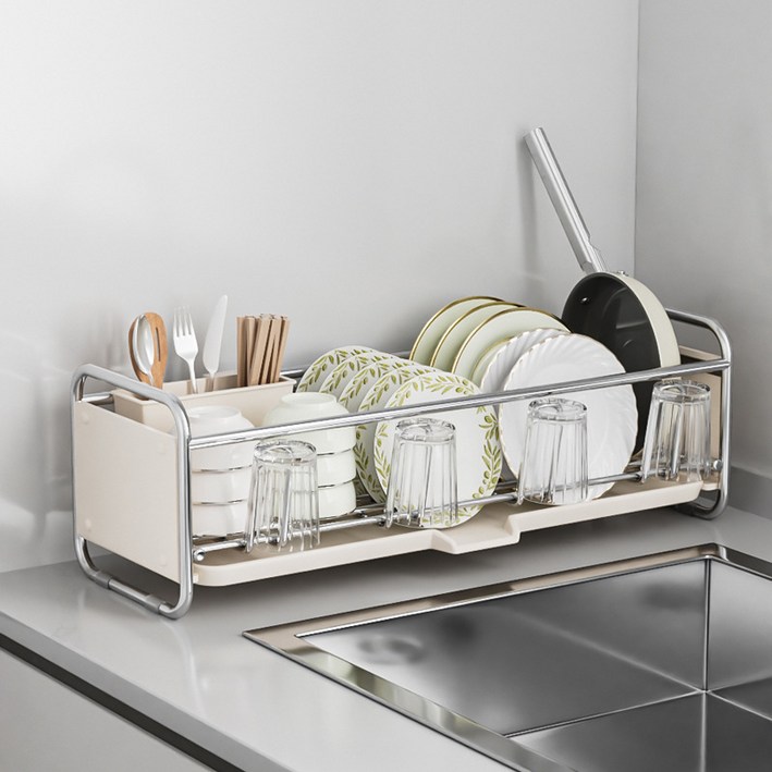 라이프리듬 자동 물빠짐 식기 건조대 미니 설거지 컵 그릇 거치대 정리대