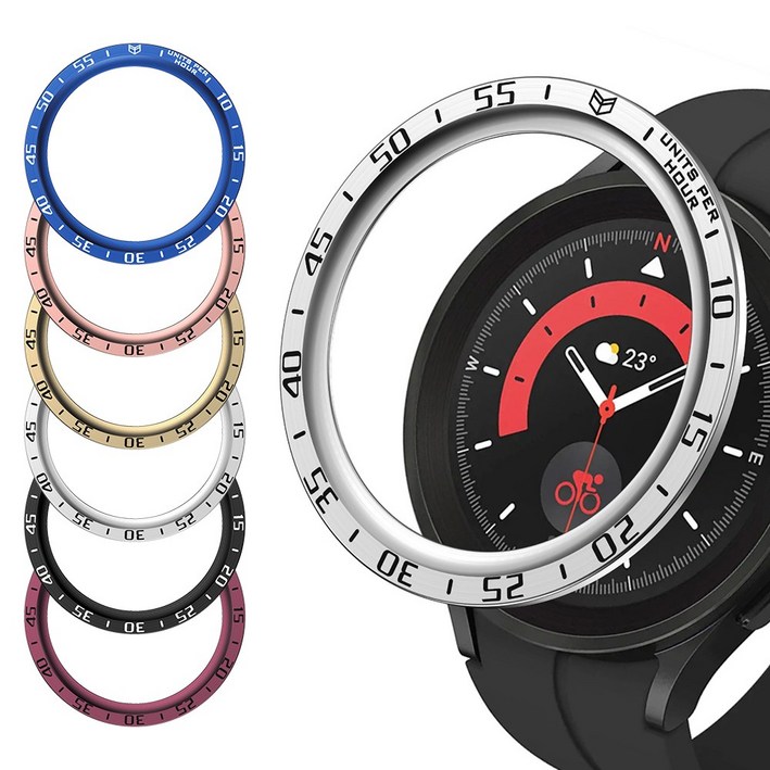 갤럭시워치5 프로 45mm 호환 디먼트 프리미엄 베젤링, B타키미터-11 블루
