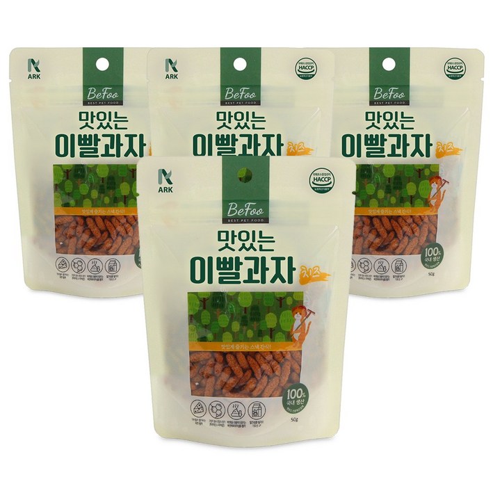 베푸 맛있는 이빨과자 고양이 스낵 간식, 4개, 50g, 치킨맛