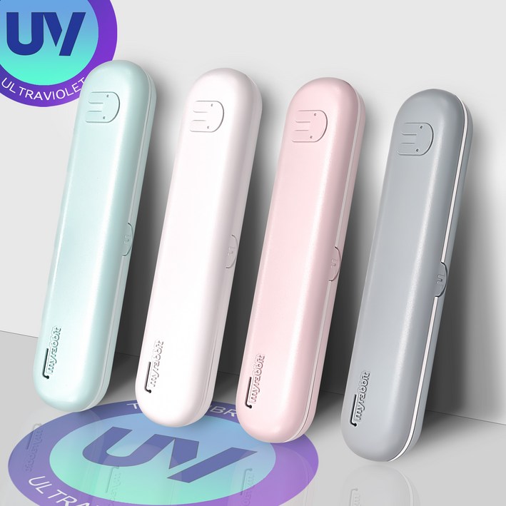 우리 UVC LED 휴대용 칫솔살균기 건전지형, 화이트