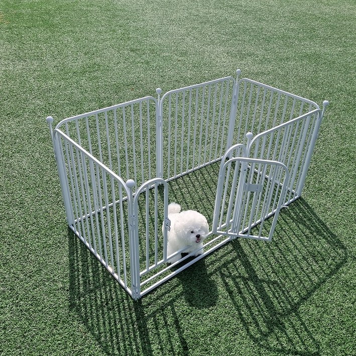 엔터펫 강아지 울타리 펜스 대형 60x7060x60 6P화이트, 화이트