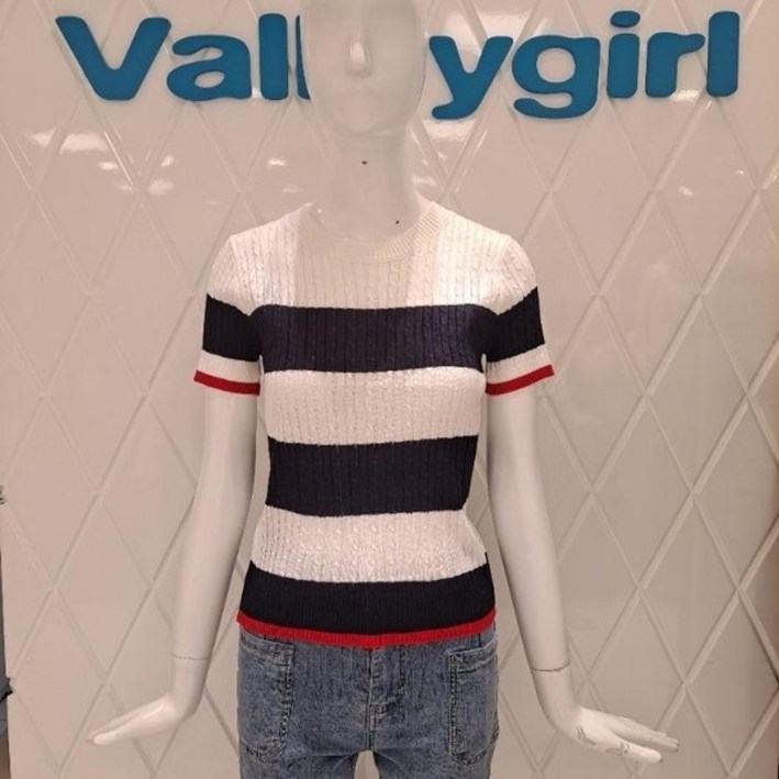 밸리걸 NC14 꽈배기골지여름니트티 꽈배기골지여름니트티 920110