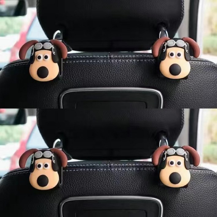 ANYOU차량용 뒷좌석 멀티형 후크 귀여운 강아지HJQCGG012F, 012F4개 세트, 4개