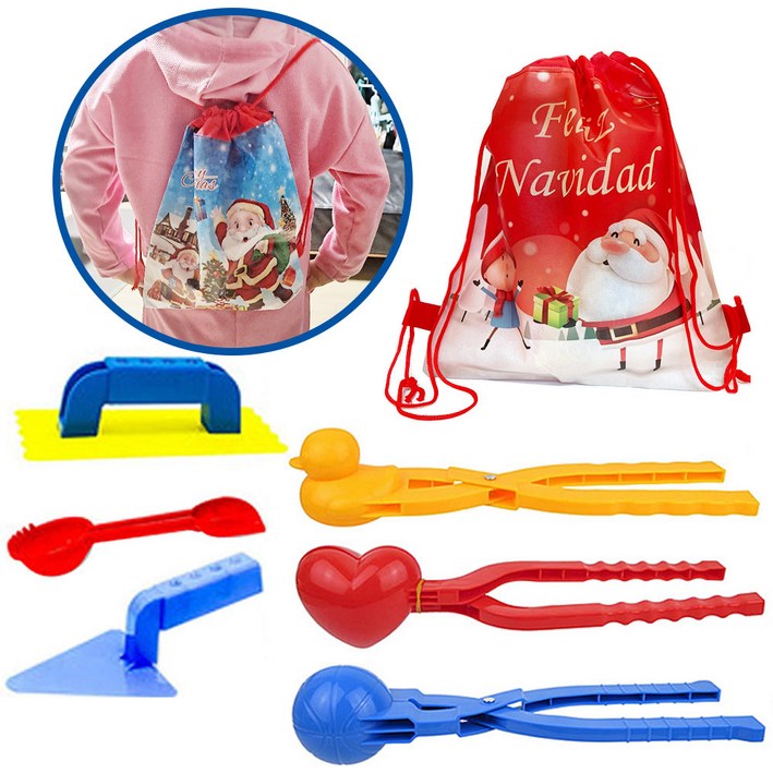 눈오리 스노우볼 메이커 오리 하트 눈집게 6종 세트, 1개