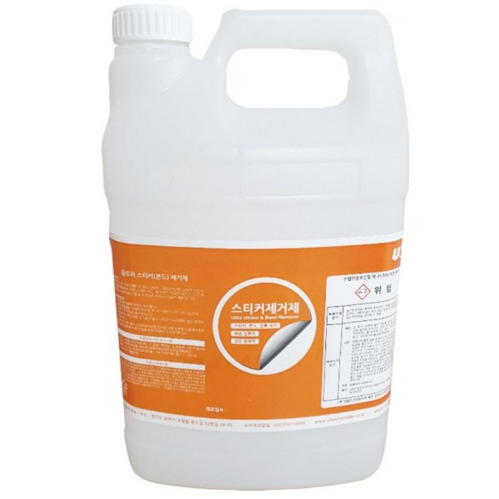 스티커 제거제 3.75L 접착제 본드 껌 테이프 끈끈이 자국 제거 울트라켐, 1개, 3.75L