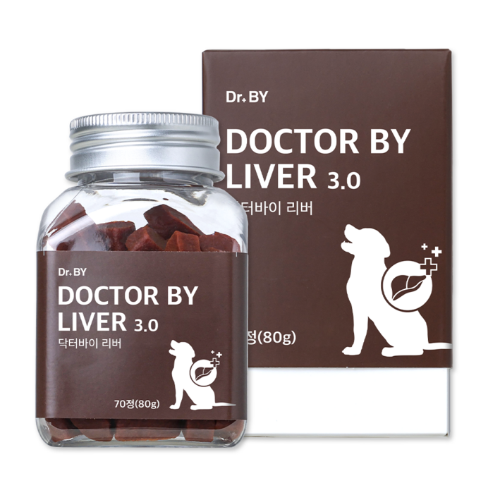 닥터바이 리버 강아지 간 영양제 노견 밀크씨슬 개똥쑥추출물 보조제