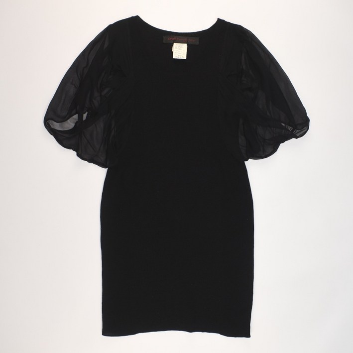 오브제 블랙 모 캐시미어혼방 반팔니트원피스 90 여성 WN3644 자바구제창고