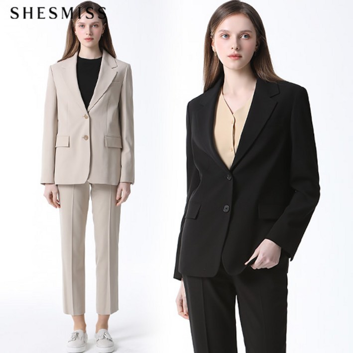 2SET [쉬즈미스] 투버튼 싱글 재킷+슬림팬츠 2종세트