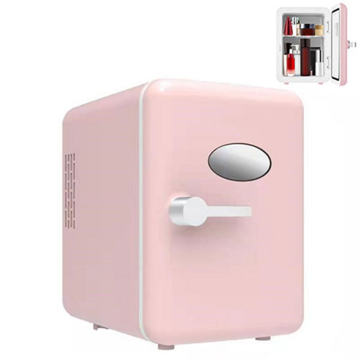 닝타우스 초소형 화장품 무소음 미니 냉장고 6L, PA1-12L(핑크색) 20230415