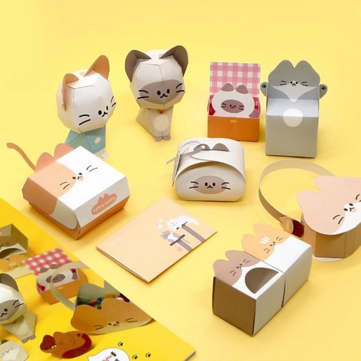 에코에듀 따니네 만들기 도안 고양이 종이접기