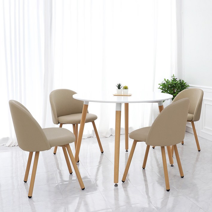 지엠퍼니처 식탁세트 컬렉션 + 2인용 4인용 화이트 원목 테이블 (식탁의자 선택)