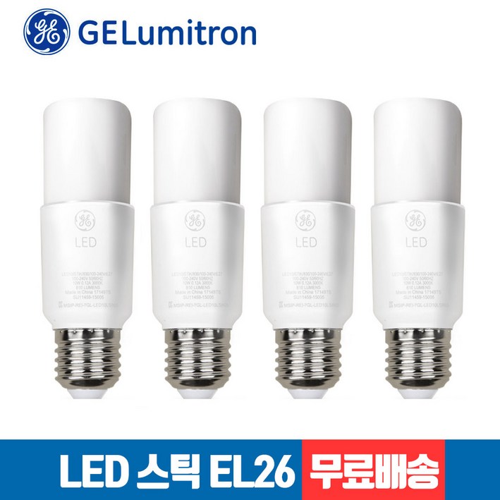 GE LED 브라이트 스틱 6W 10W 13W 16W E26E27 전구색백색 x 4개입 GE LED 브라이트 스틱 6W 10W 13W 16W E26E27 전구색백색 x 4개입