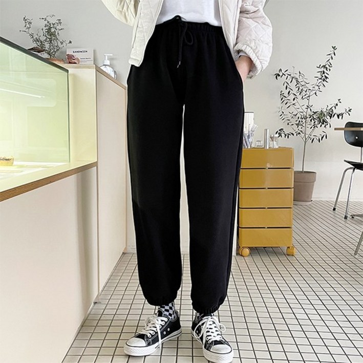 토마토팩토리 여성용 데일리 꾸안꾸 푹신 기모 조거팬츠