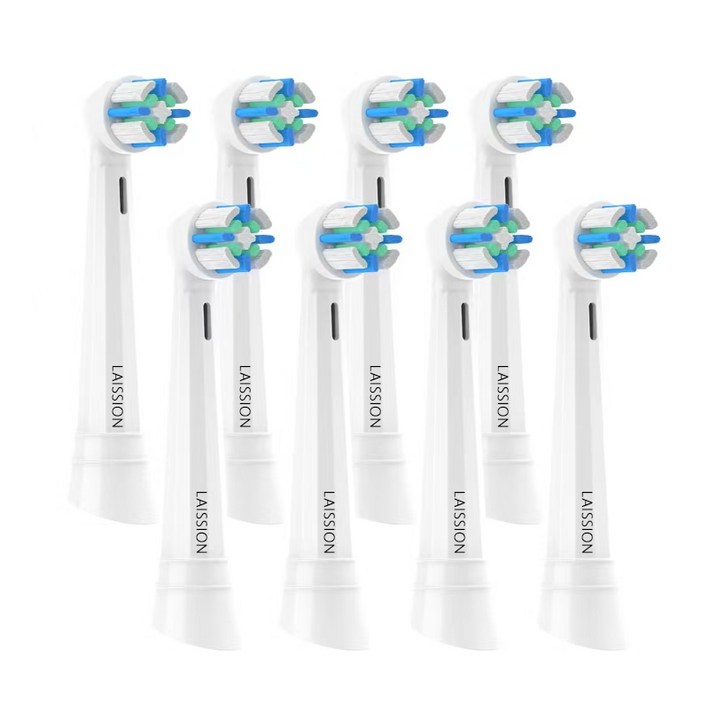 Laission 오랄비 iO 시리즈 호환 교체용 칫솔모 입  특허 기술  프리미엄 초미세모  경제적인 대용량 패키지, 8개, white, SJ15775