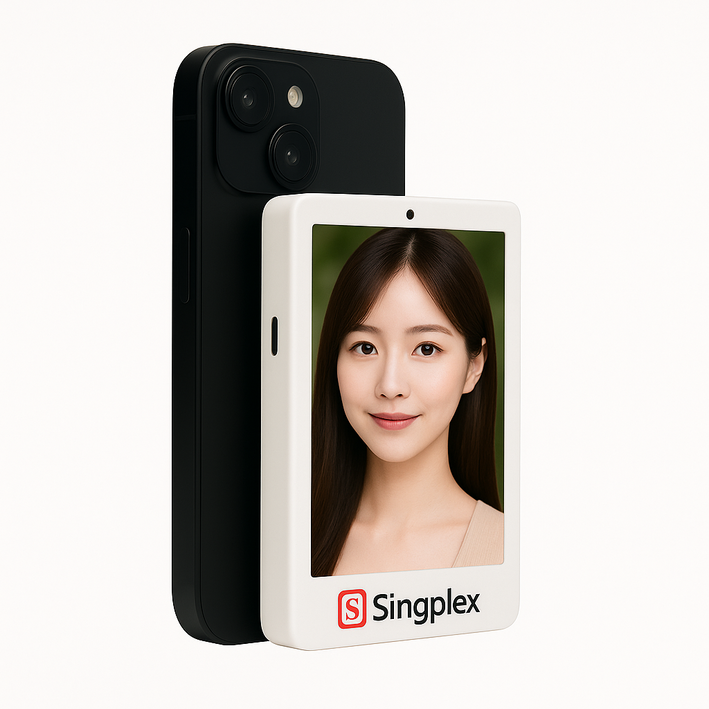 싱플렉스 셀카 모니터 무선 맥세이프 자석 후면 셀피 스크린 미러링 촬영 브이로그