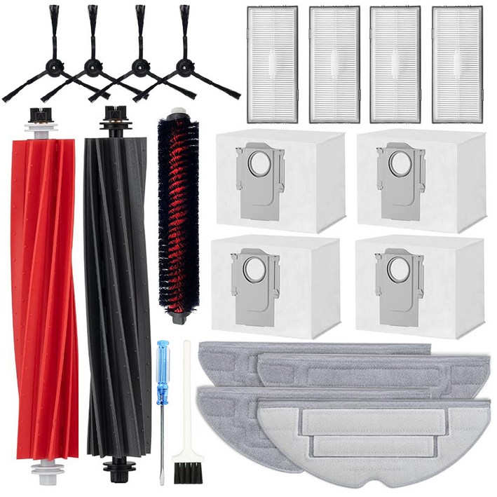 로보락 S8 Pro Ultra 호환용 소모품 메인 브러쉬 필터 더스트 백 물걸레 호환 21PCS, RBRK-S8 Pro Ultra-SET21, 1개