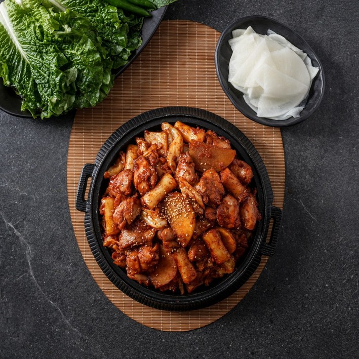 24년 전통 박가미닭갈비 국내산 냉장 양념 춘천식 춘천 닭갈비 단품 택배 캠핑 닭다리살, 닭 400g  양념 120g, 4개, 120g