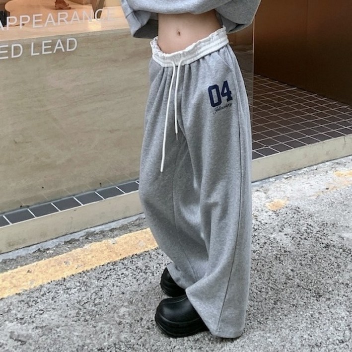 COSYEVNO 여성 밴딩 와이드 팬츠 조거 트레이닝복 봄 가을 겨울 CXJydk-15