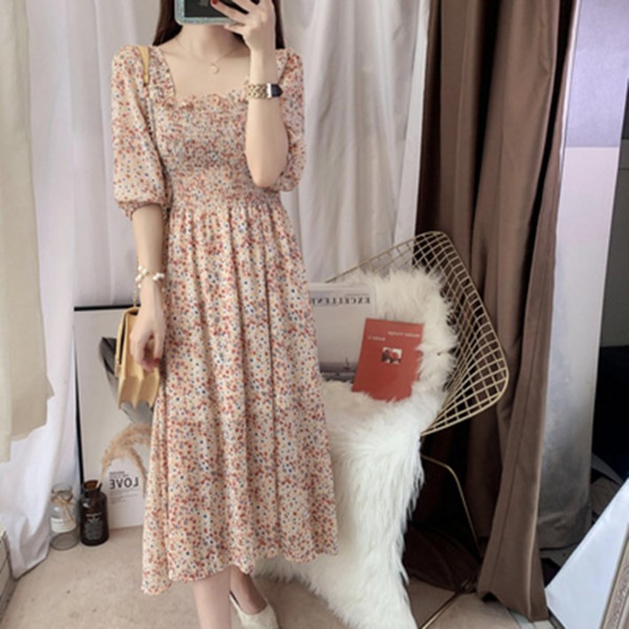YHSHOP 숙녀 여름 패션 캐주얼 드레스