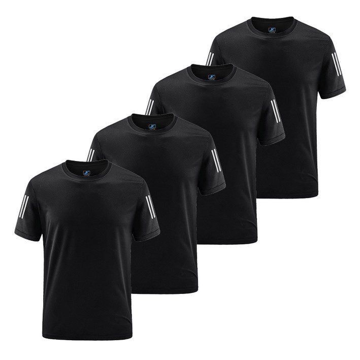 남자 기능성 반팔티셔츠 스판 쿨티 4P 티셔츠 남녀공용 여름용 tanlz-119