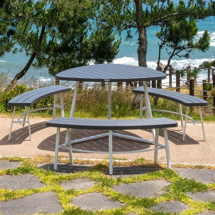 루벤 야외용 포장마차 편의점 테라스 야외세트, 그레이