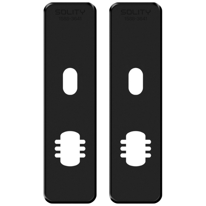 웰콤 푸시풀전용 블랙보강판 1조안쪽 바깥쪽2개 가림판 현관문 디지털도어락, 1개, 솔리티 푸시풀전용 블랙보강판 1조