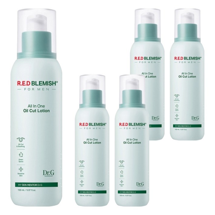 닥터지 레드 블레미쉬 포 맨 오일 컷 로션 올인원, 150ml, 5개