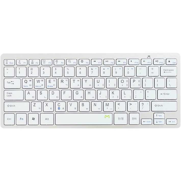 MATECH 슬림형 미니 블루투스 키보드, MTBT045, 실버, 텐키리스 MATECH 슬림형 미니 블루투스 키보드, MTBT045, 실버, 텐키리스