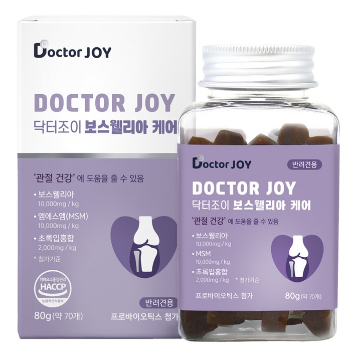 닥터조이 강아지 케어 영양제, 70정, 뼈관절강화, 1개