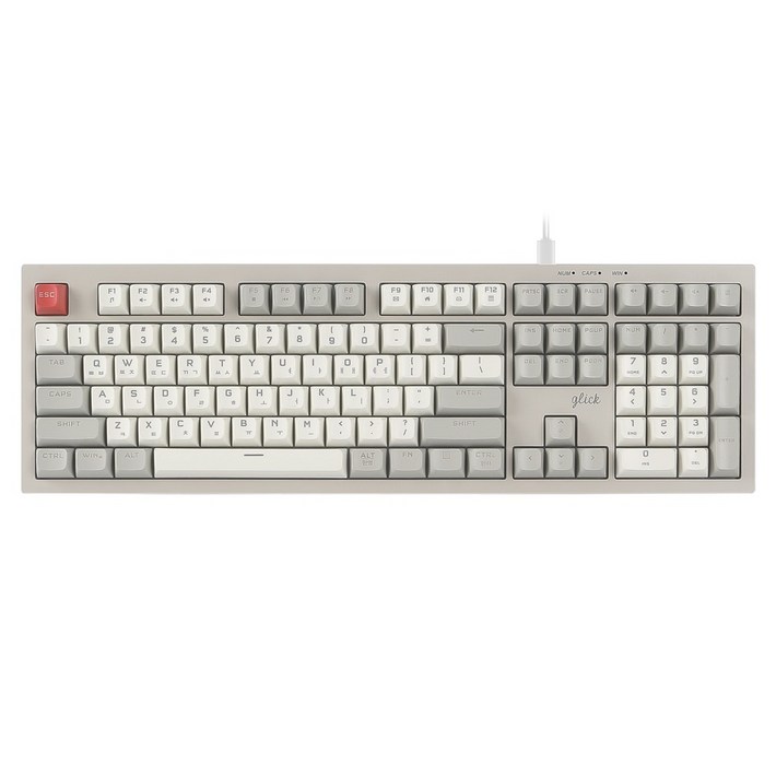 지클릭커 오피스프로 사일런스 M RGB 무소음 유선 키보드