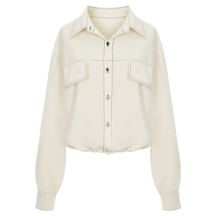 샐리 여성용 스티치 아웃포켓 스트링 셔츠 I5CCSH004