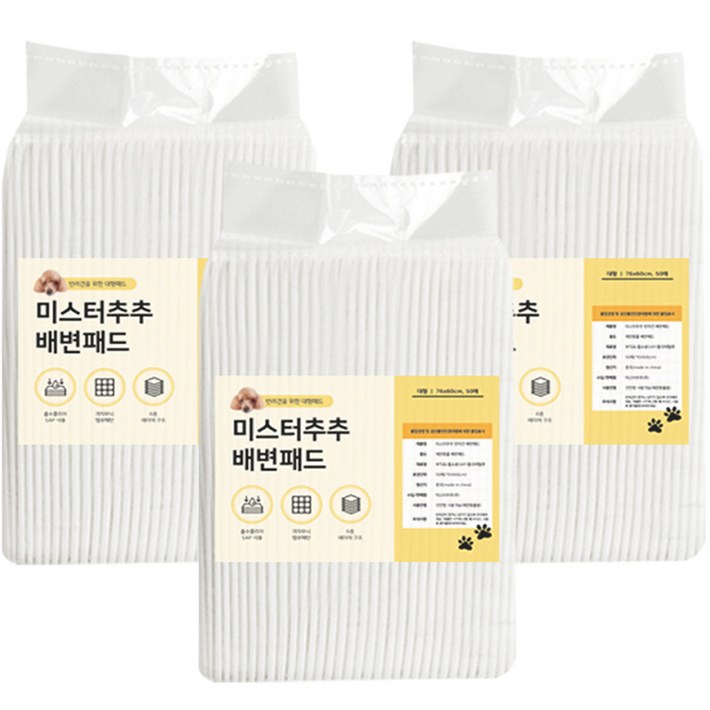 미스터추추 강아지 배변패드 76 x 60 45g