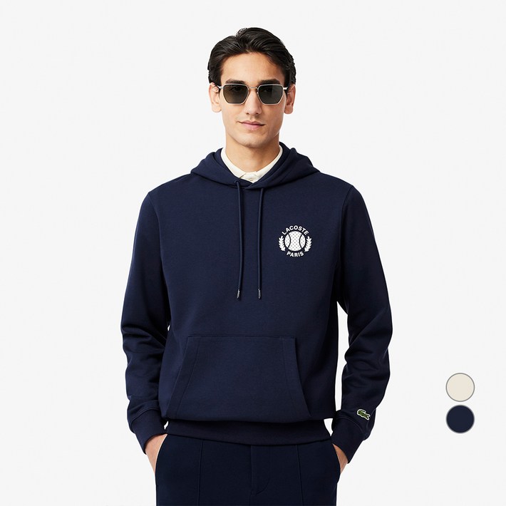 라코스테 남성용 테니스 면 후드 티셔츠 SH9764-55G
