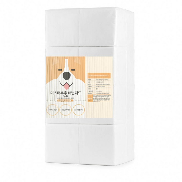 미스터추추 반려견 배변패드, 100개입, 4개