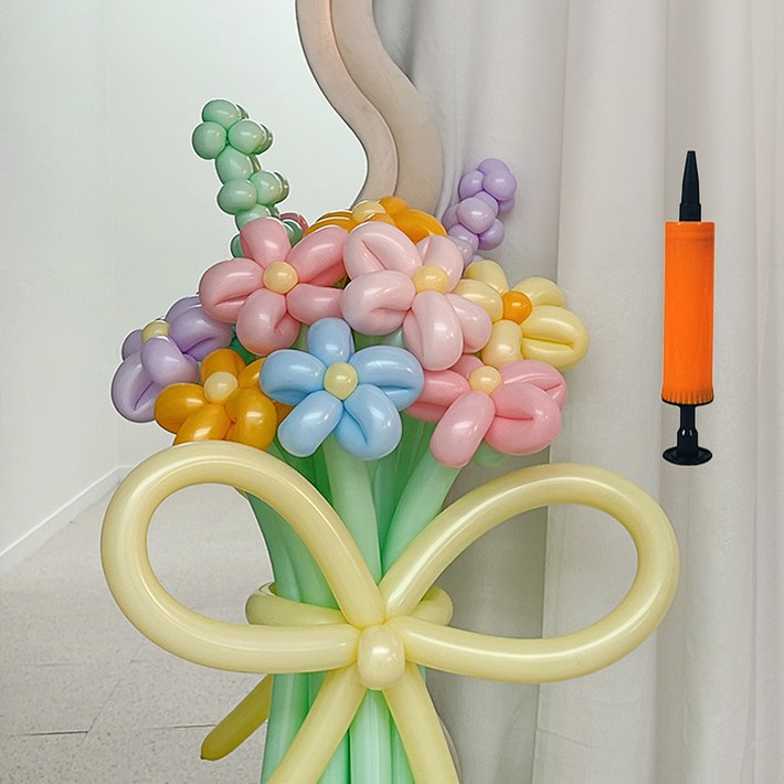 파티아일랜드 꽃다발 DIY 미니 손펌프 세트, 마카롱, 1세트