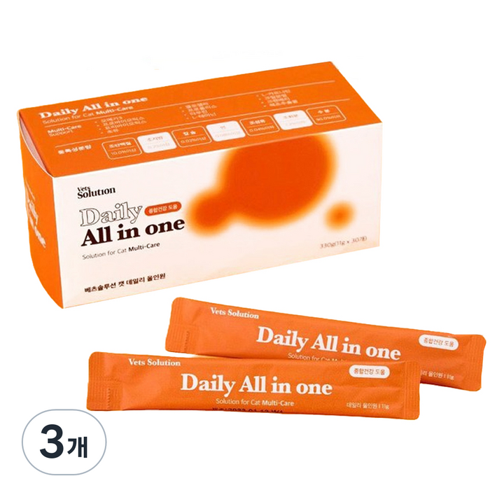 베츠솔루션 고양이 데일리 영양제, 30회분, 종합영양제, 3개