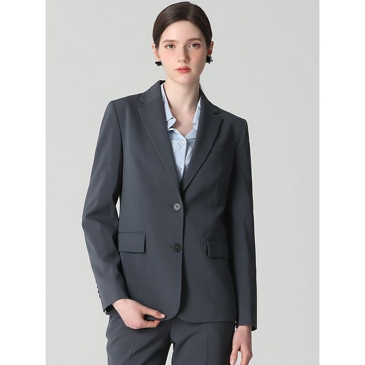 쉬즈미스 미니멀 투버튼 베이직 재킷 택가격 328000원