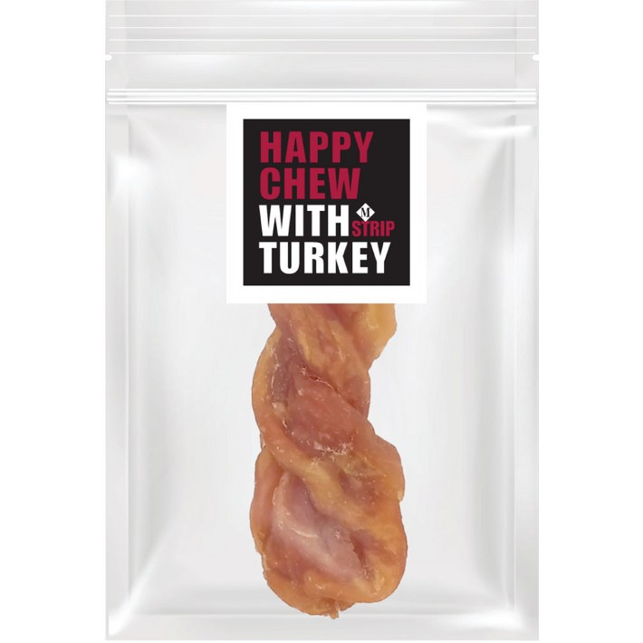 더내추럴 해피츄 터키츄 M 3종 강아지껌 애견 칠면조간식, 16개, 36g, 스트립
