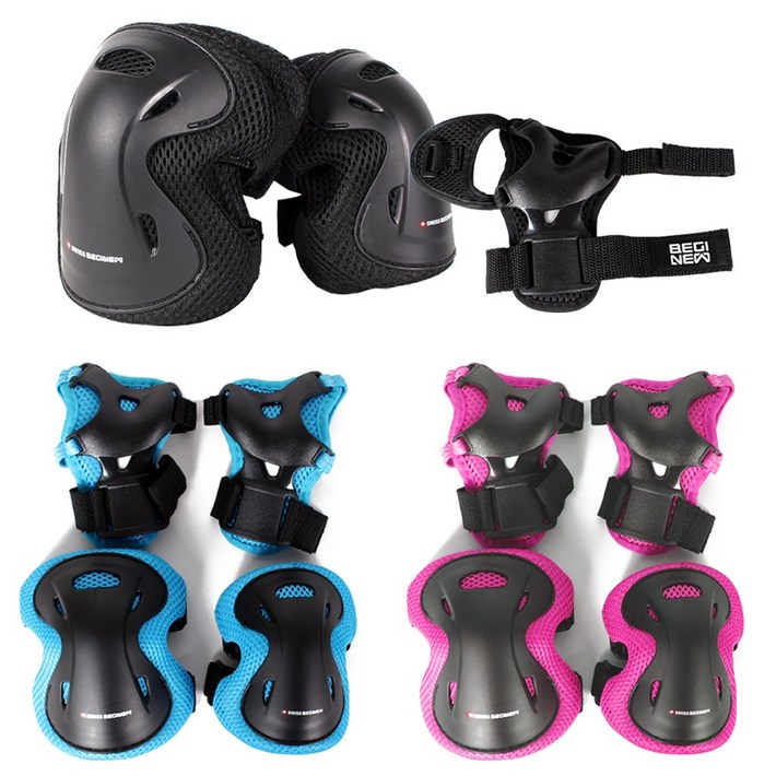 스위스비기뉴 일반형 인라인보호대 3종세트 아동 성인, 일반S13세미만블루, 1개