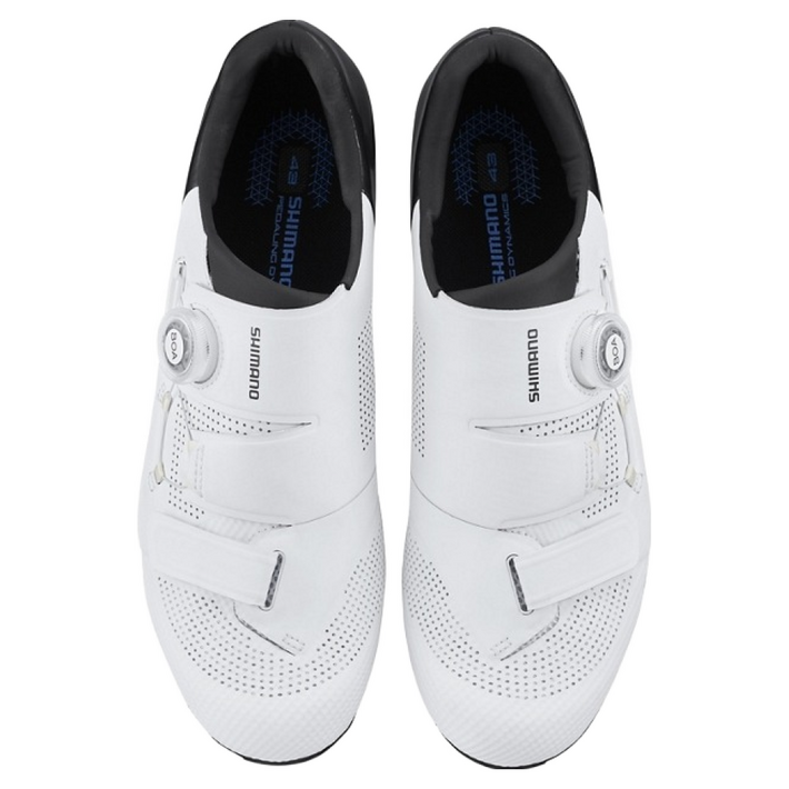 시마노 남녀 공용 RC502 자전거 신발, 화이트와이드