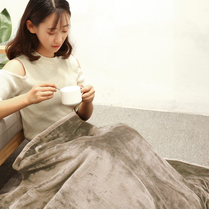 RichMagic 양면 극세사 전기요 온도조절 타이머 기능물세탁 플란넬 전기담요 가정용 전기장판 전기매트 130180cm, 베이지