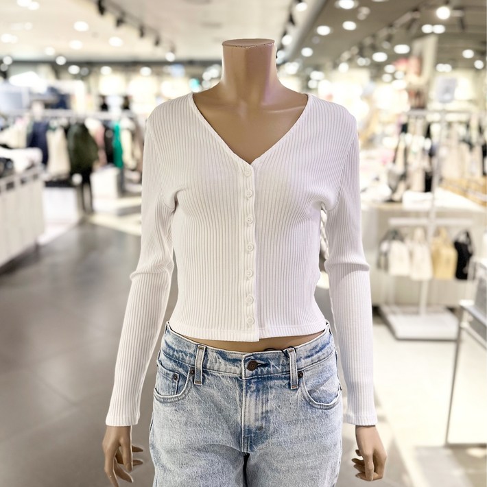  L E V I S   리바이스 여성 브이넥 슬림핏  골지티셔츠 2종 모니카 슬리브LA7194001